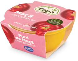 maçã com pedaços